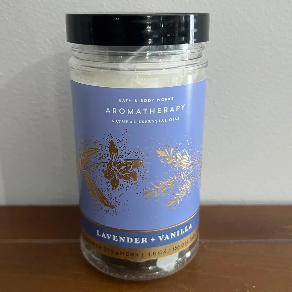 Bath & Body Works Aromatherapy Lavender Vanilla Shower Steamers 6 Count 4.8oz